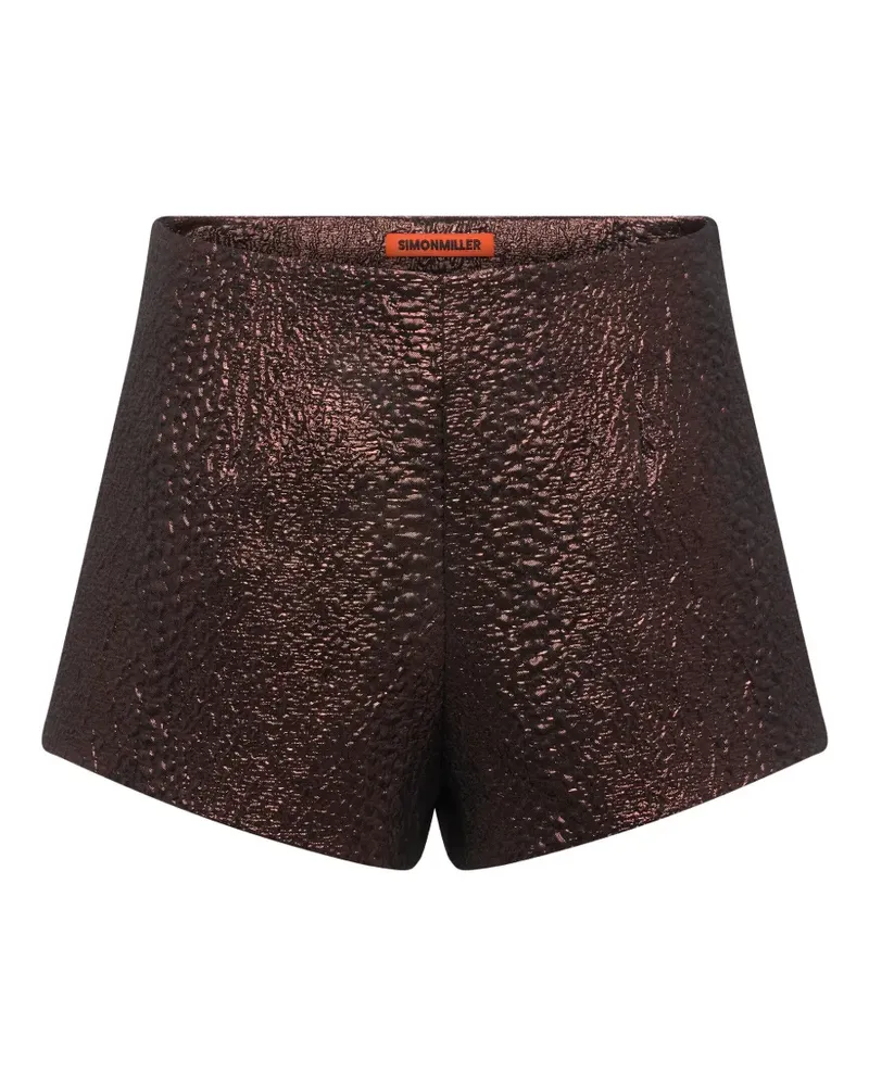 Simon Miller Fleur metallic mini shorts - Braun Braun
