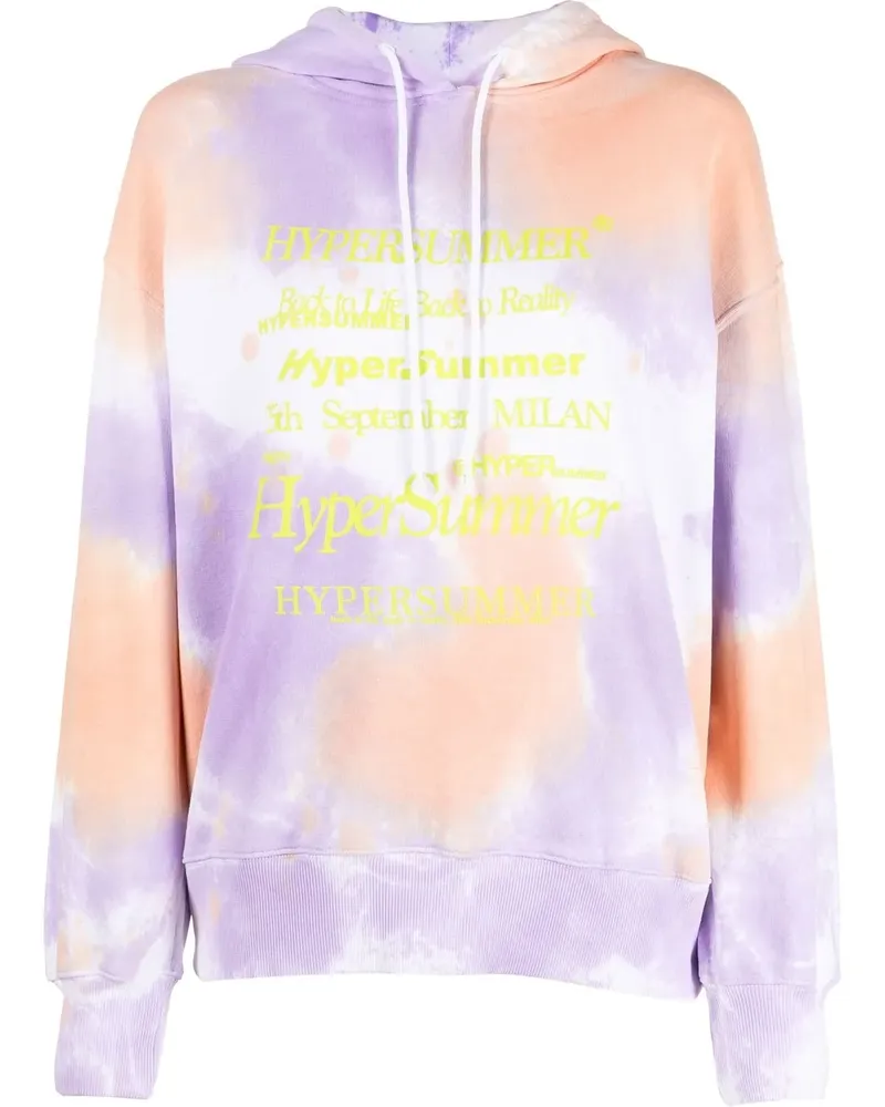 MSGM Hoodie mit Print - Violett Violett