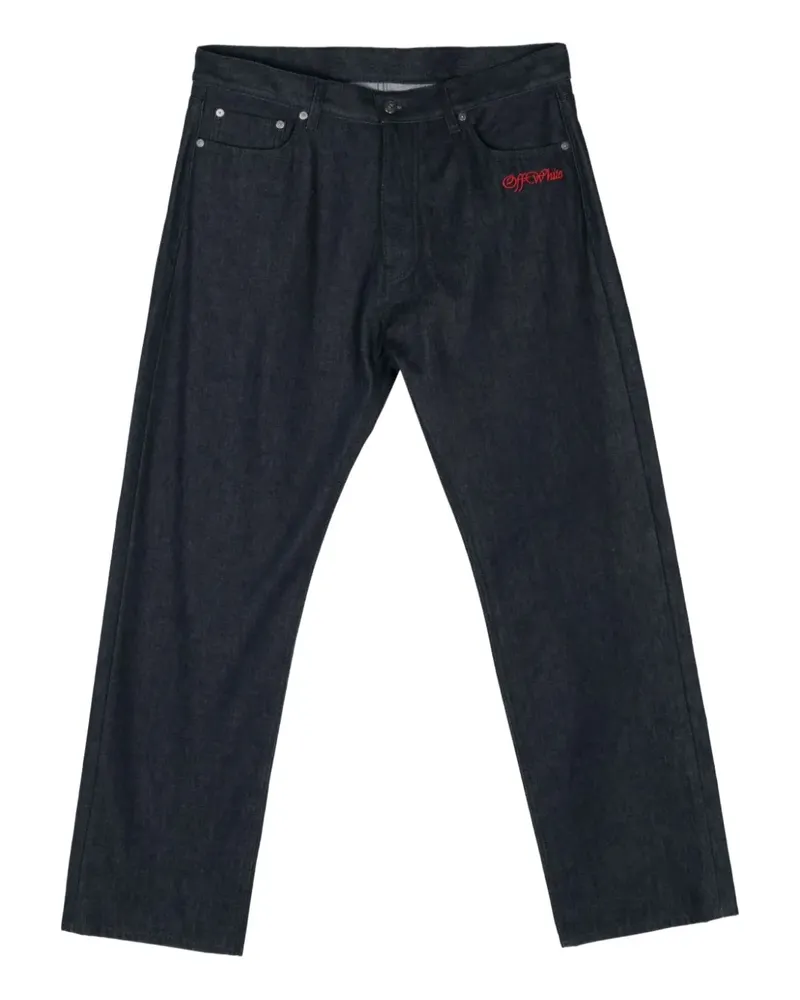 OFF-WHITE Jeans mit Logo-Stickerei - Blau Blau
