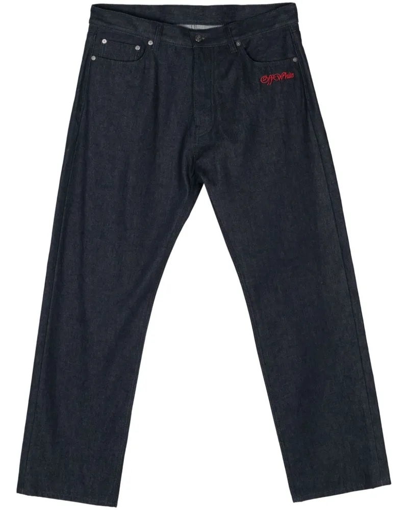 OFF-WHITE Jeans mit Logo-Stickerei - Blau Blau