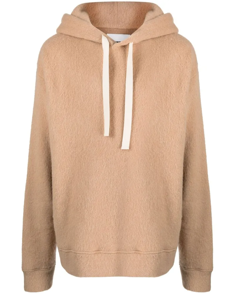 Jil Sander Hoodie mit gebürstetem Effekt Nude