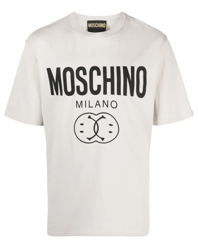 Moschino T-Shirt aus Bio-Baumwolle mit Print - Grau Grau