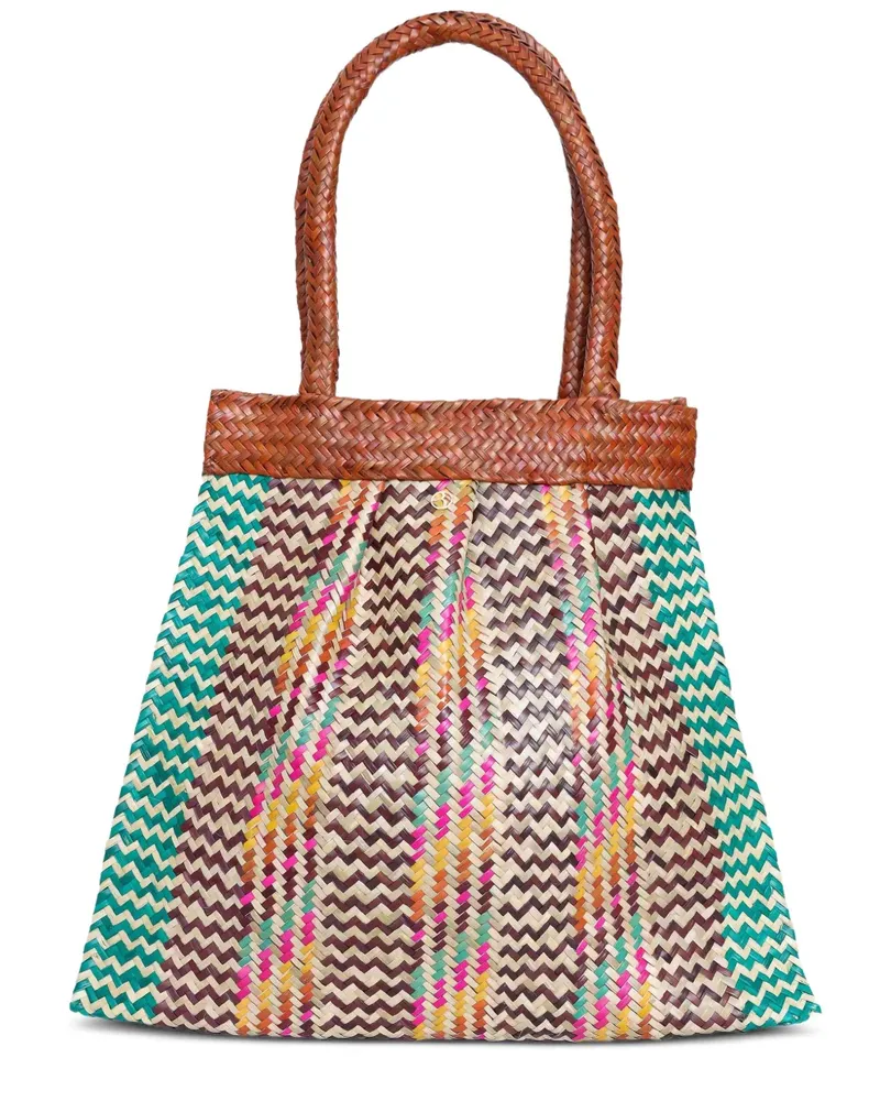 BRIGITTE Gewebte Okan Strandtasche - Braun Braun