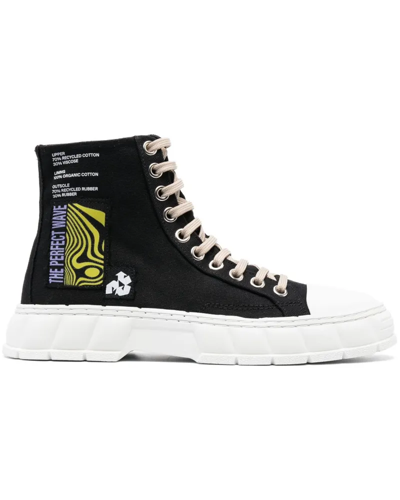 VIRÓN 1982 Wave High-Top-Sneakers - Schwarz Schwarz