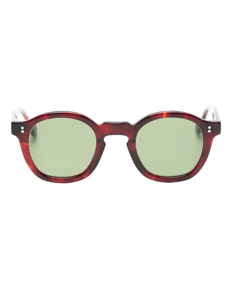 Lesca Mose Sonnenbrille mit rundem Gestell - Braun Braun