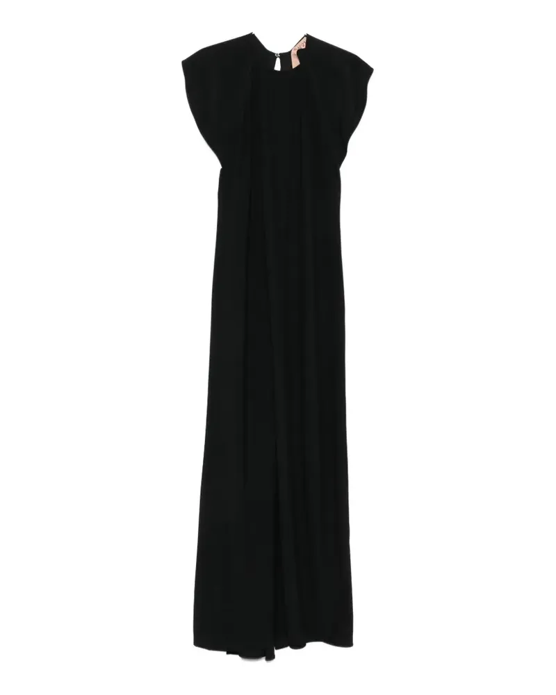 N° 21 open-back ruffled dress - Schwarz Schwarz