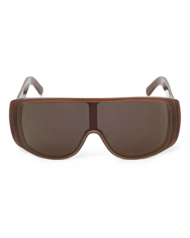 Maison Margiela shield-frame sunglasses - Braun Braun