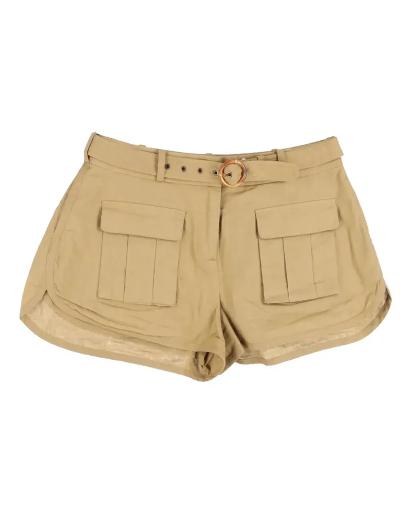 Zimmermann belted cargo shorts - Nude Nude