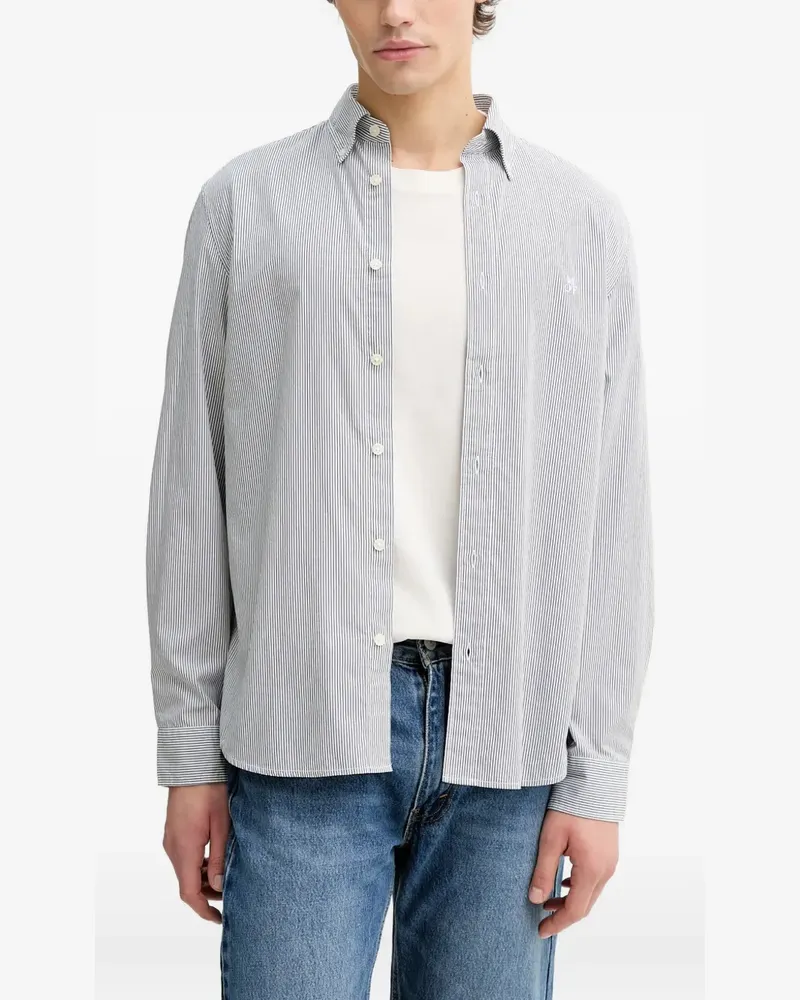 Marc O'Polo vertical-stripe button-down shirt - Weiß Weiß