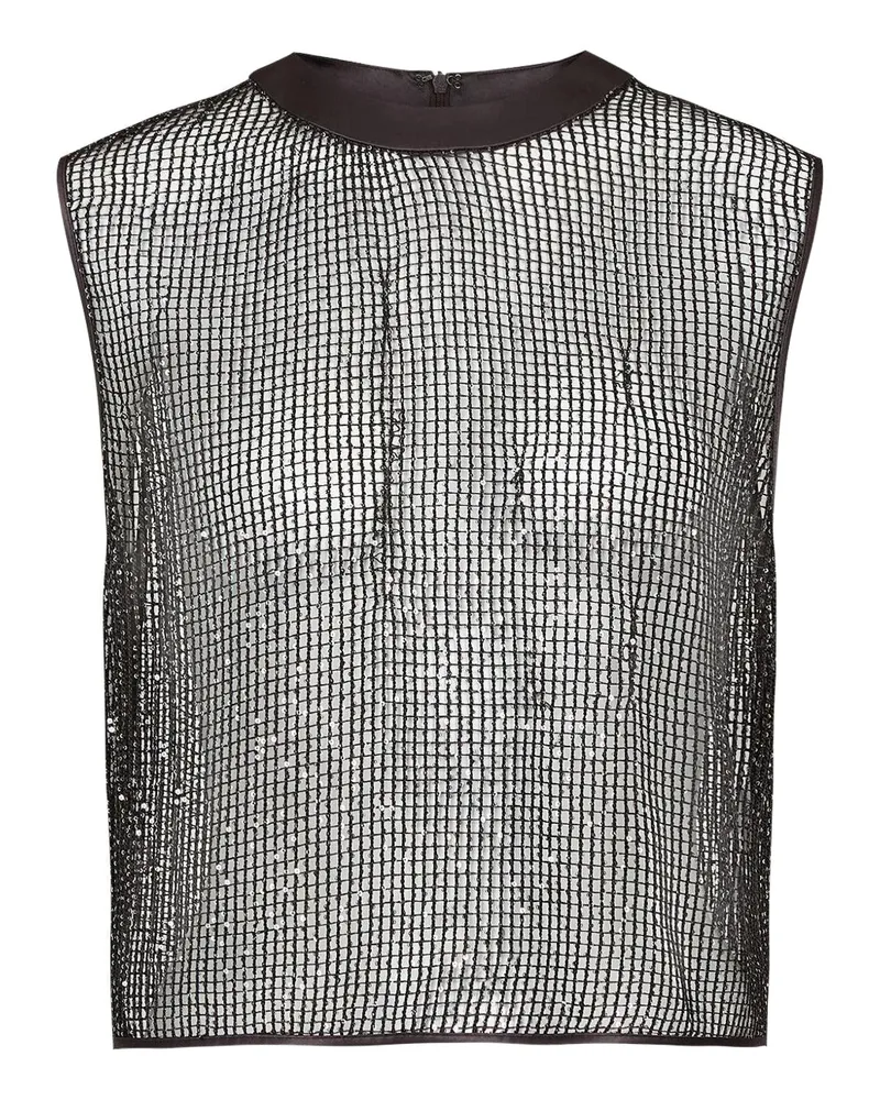 TWP sequin muscle T-shirt - Schwarz Schwarz