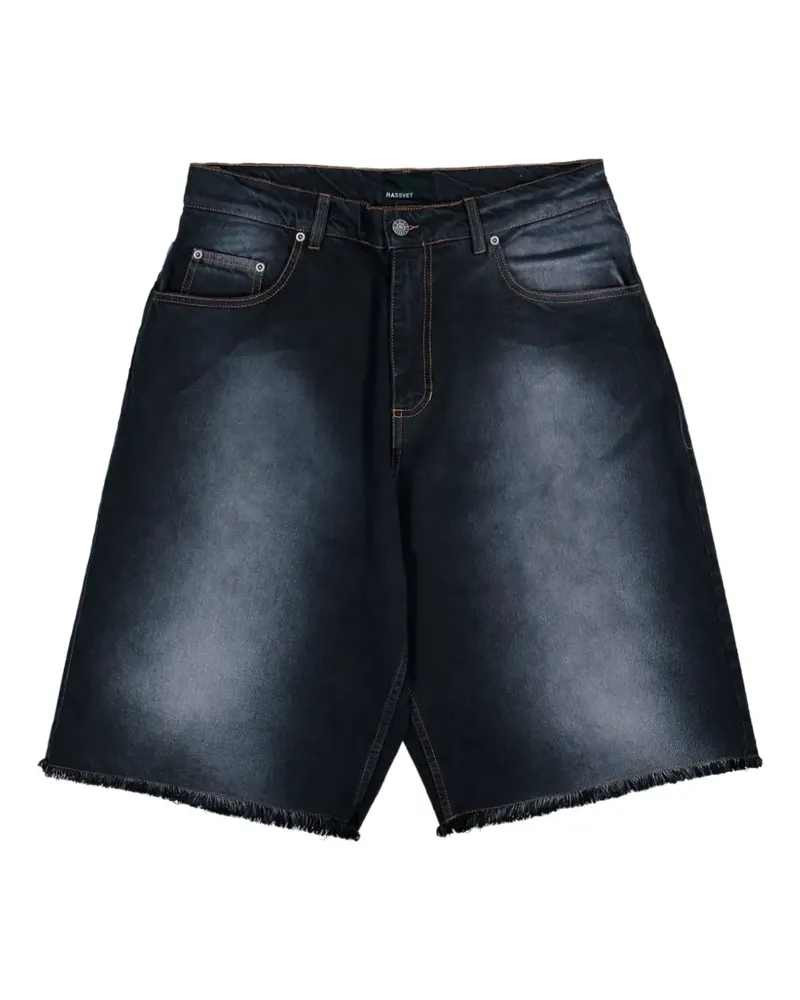 PACCBET RASSVET Sonnengefärbte Baggy-Shorts - Schwarz Schwarz