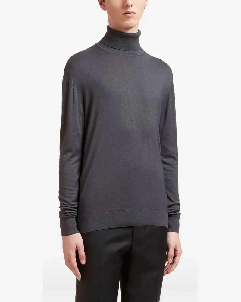 AIEZEN roll-neck ribbed sweater - Grau Grau
