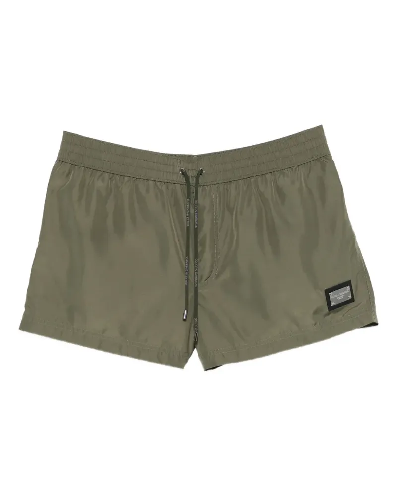 Dolce & Gabbana Badeshorts mit Logo - Grün Grün