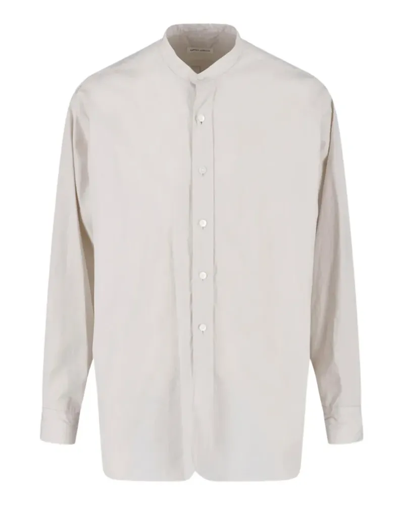 Kaptain Sunshine band-collar cotton shirt - Nude Nude