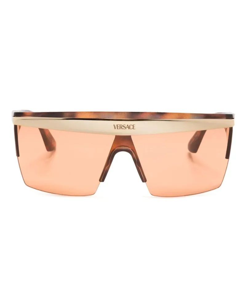 Versace Sonnenbrille im Oversized-Look - Braun Braun