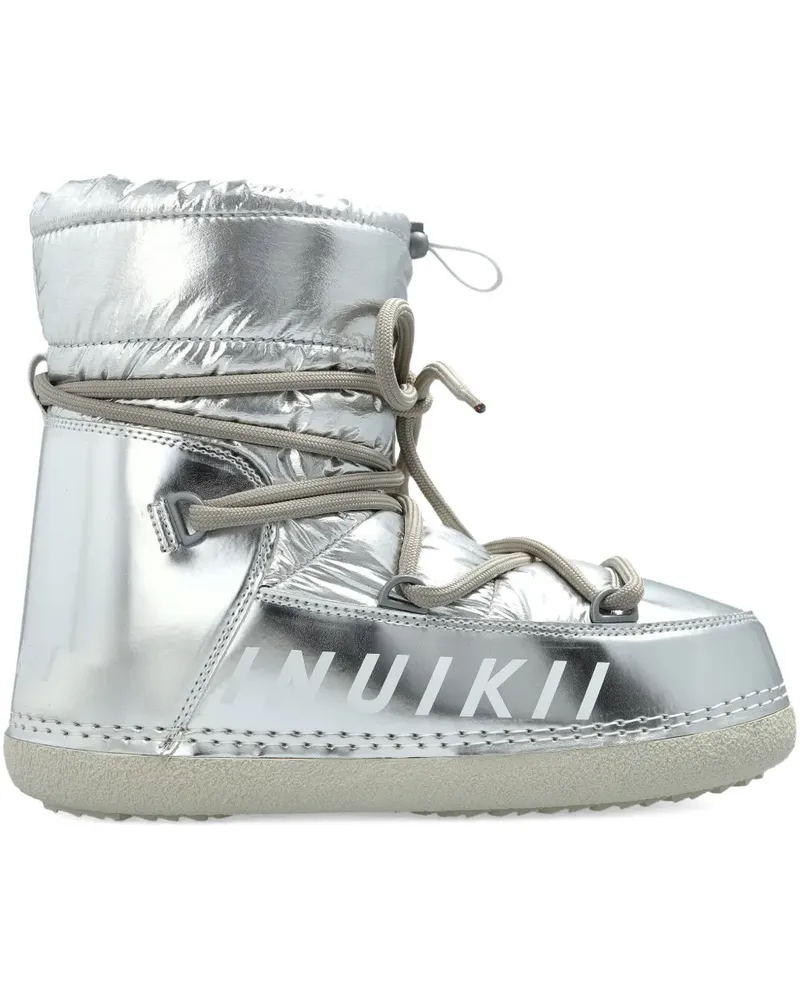 INUIKII Mountain quilted metallic snow boots - Silber Silber