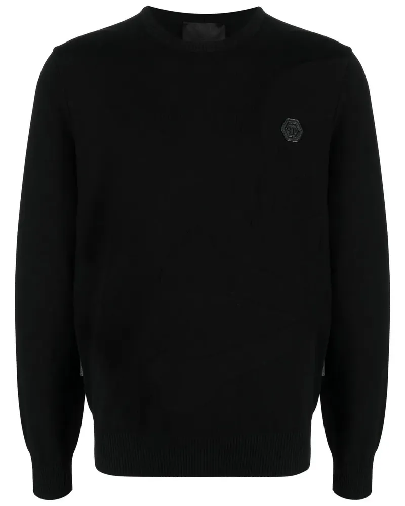 Philipp Plein Skull Bones Pullover - Schwarz Schwarz