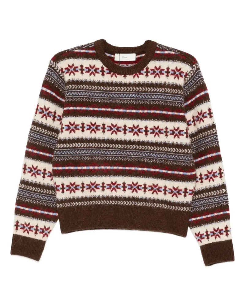 Dunst fairisle-pattern crew-neck sweater - Braun Braun