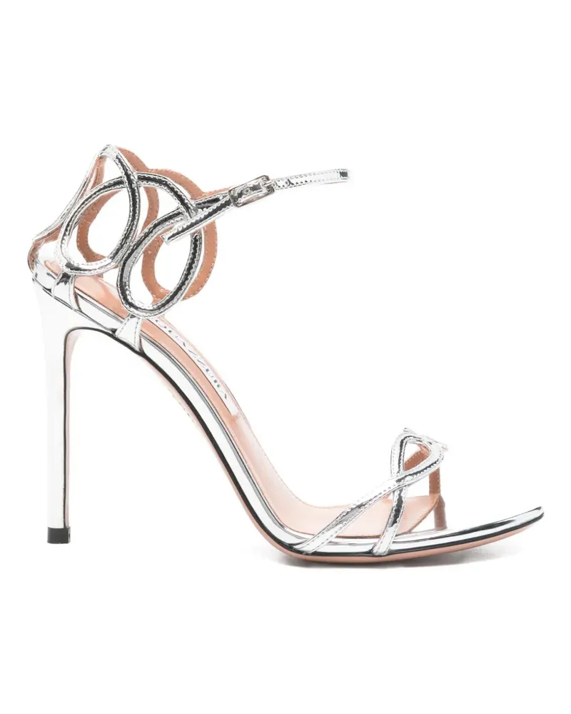 Aquazzura Hula Sandalen mit Cut-Outs - Silber Silber
