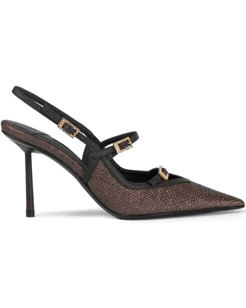 Le Silla Morgana Slingback-Pumps 80mm - Braun Braun