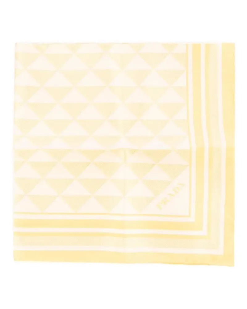Prada Symbole-motif scarf - Nude Nude