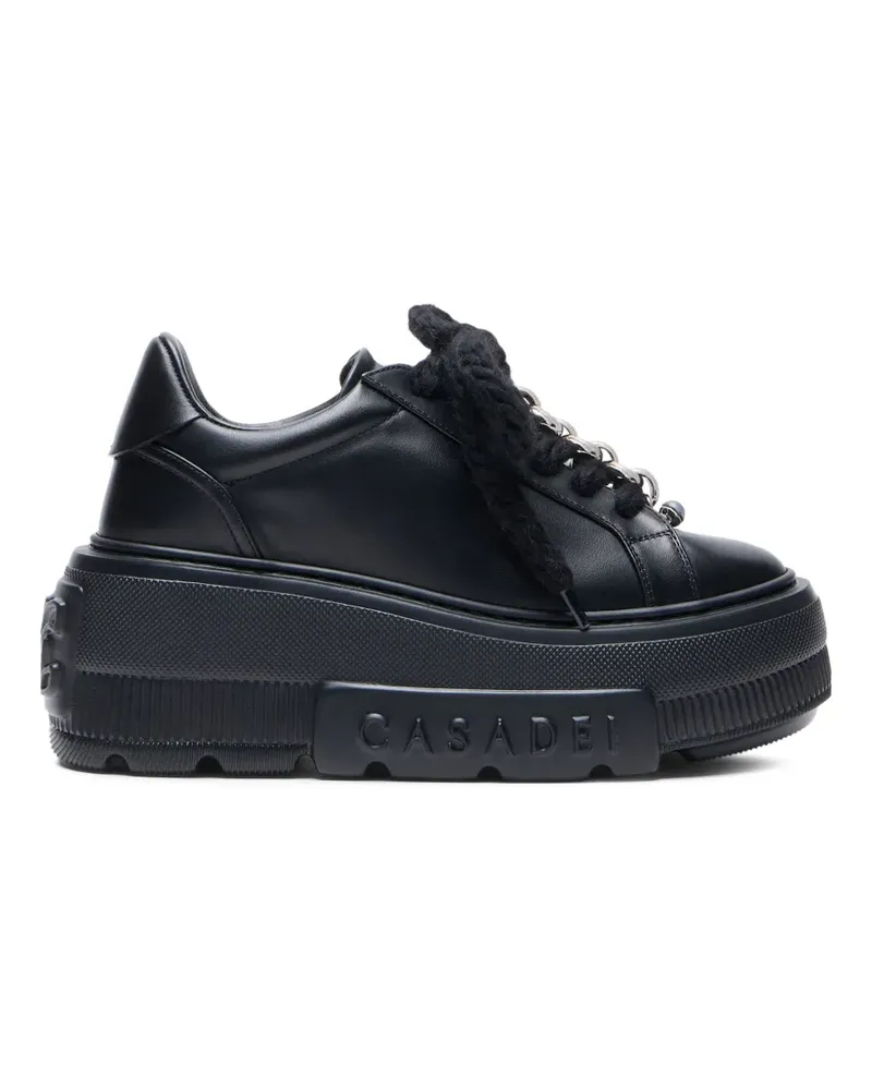 Casadei Nexus Peak Sneakers mit Kette - Schwarz Schwarz