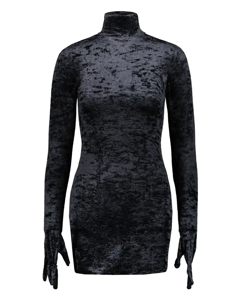 VETEMENTS Minikleid aus Samthandschuhen - Schwarz Schwarz