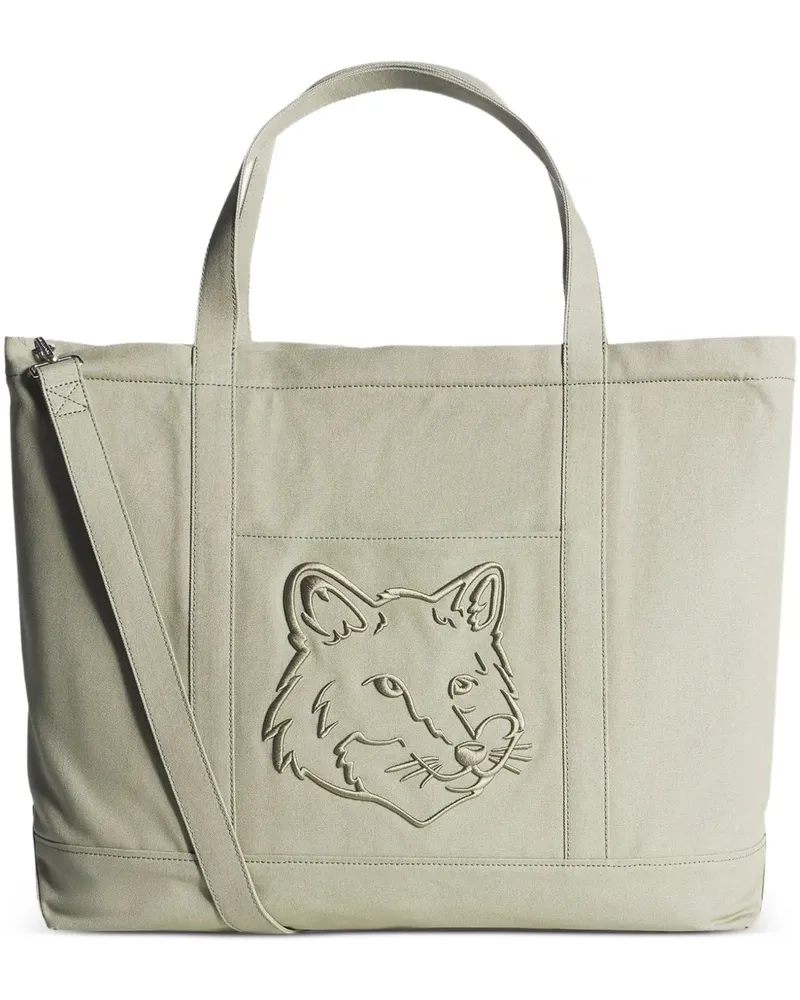 Kitsuné XL Tote Bag mit Fuchskopf - Nude Nude