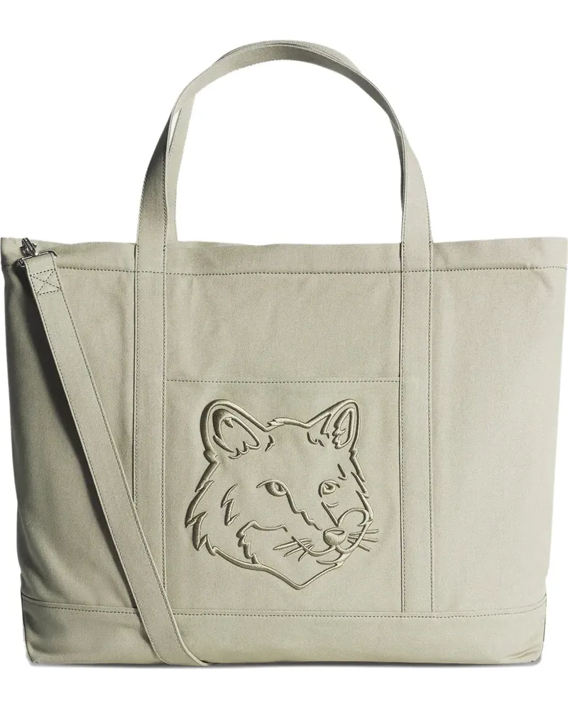 Kitsuné Fox Head XL tote bag - Nude Nude