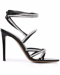 Alexandre Vauthier Riemensandalen mit Kristallen Schwarz