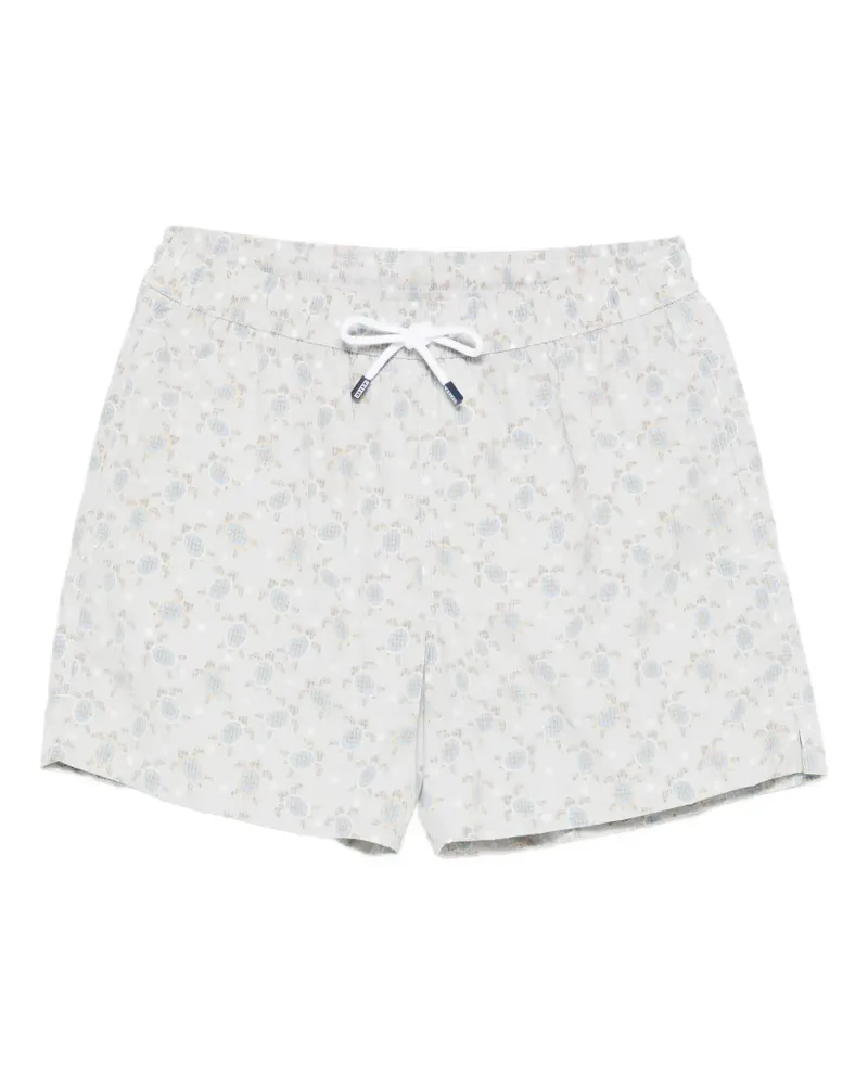 Fedeli turtle-print swim shorts - Grau Grau