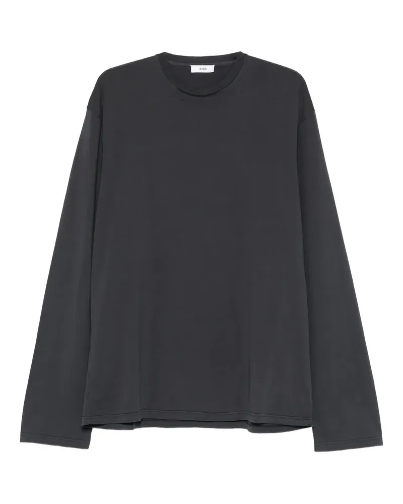 Rier Langarmshirt mit rundem Ausschnitt - Grau Grau
