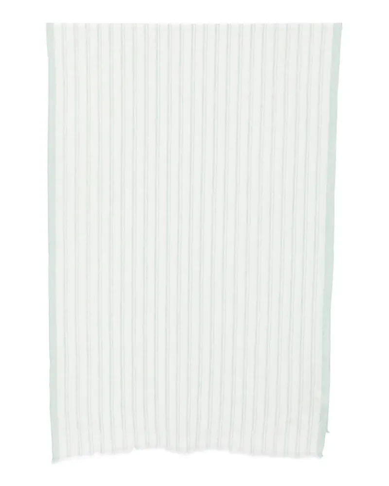 Eleventy stripe-pattern lurex-detail scarf - Weiß Weiß