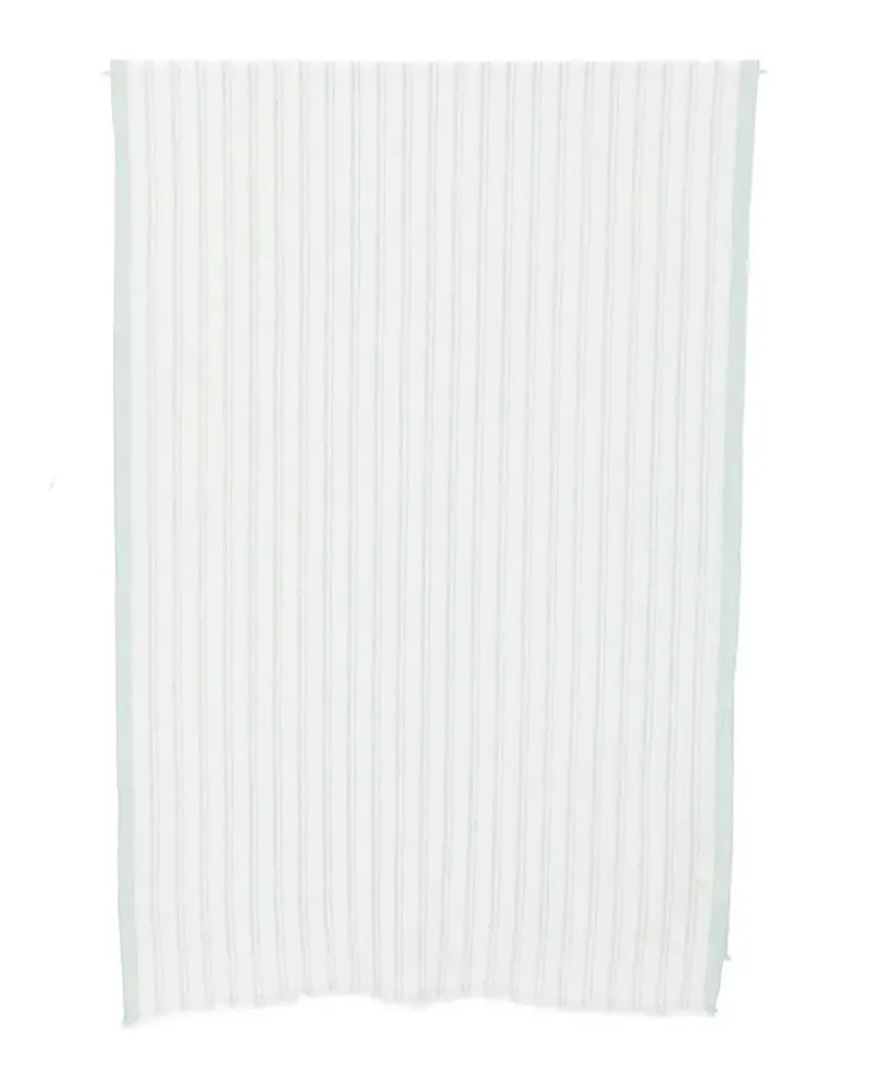 Eleventy stripe-pattern lurex-detail scarf - Weiß Weiß