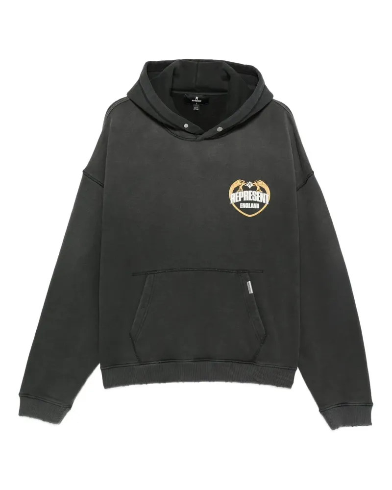 REPRESENT Hoodie mit Logo-Stickerei - Grau Grau