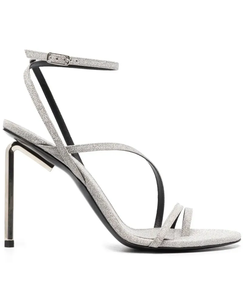 OFF-WHITE Allen Glitter Sandalen 110mm - Silber Silber