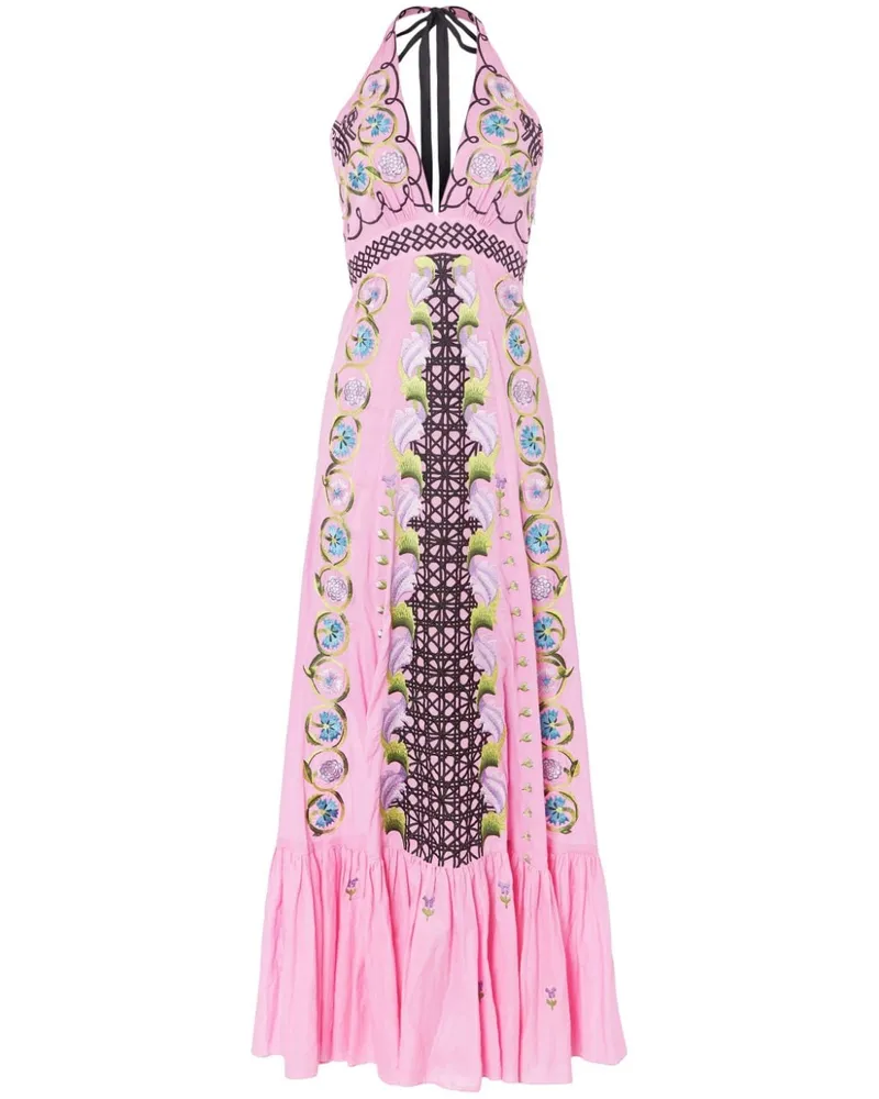 Temperley London Florentine Maxikleid - Rosa Rosa