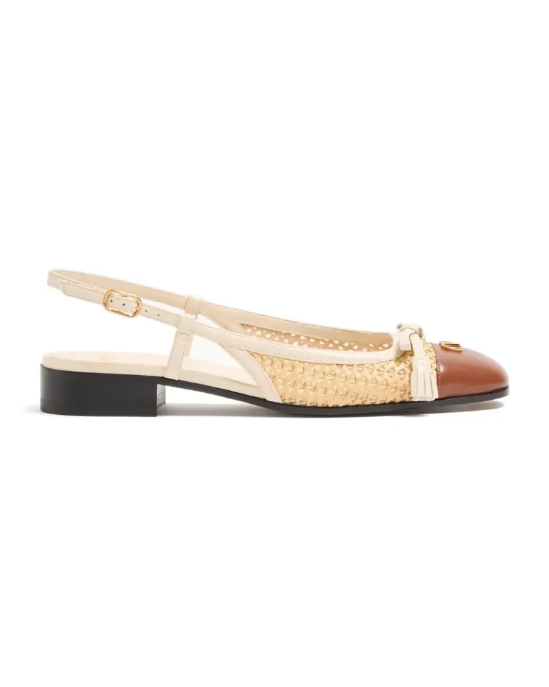 Valentino Garavani Valet du Roi Slingback-Ballerinas - Nude Nude