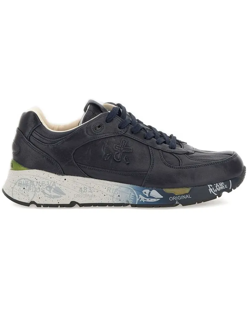 Premiata MASE 7082 logo leather sneakers - Blau Blau