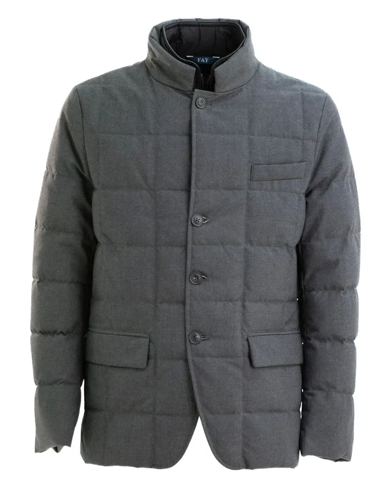 Fay Karierte Jacke - Grau Grau