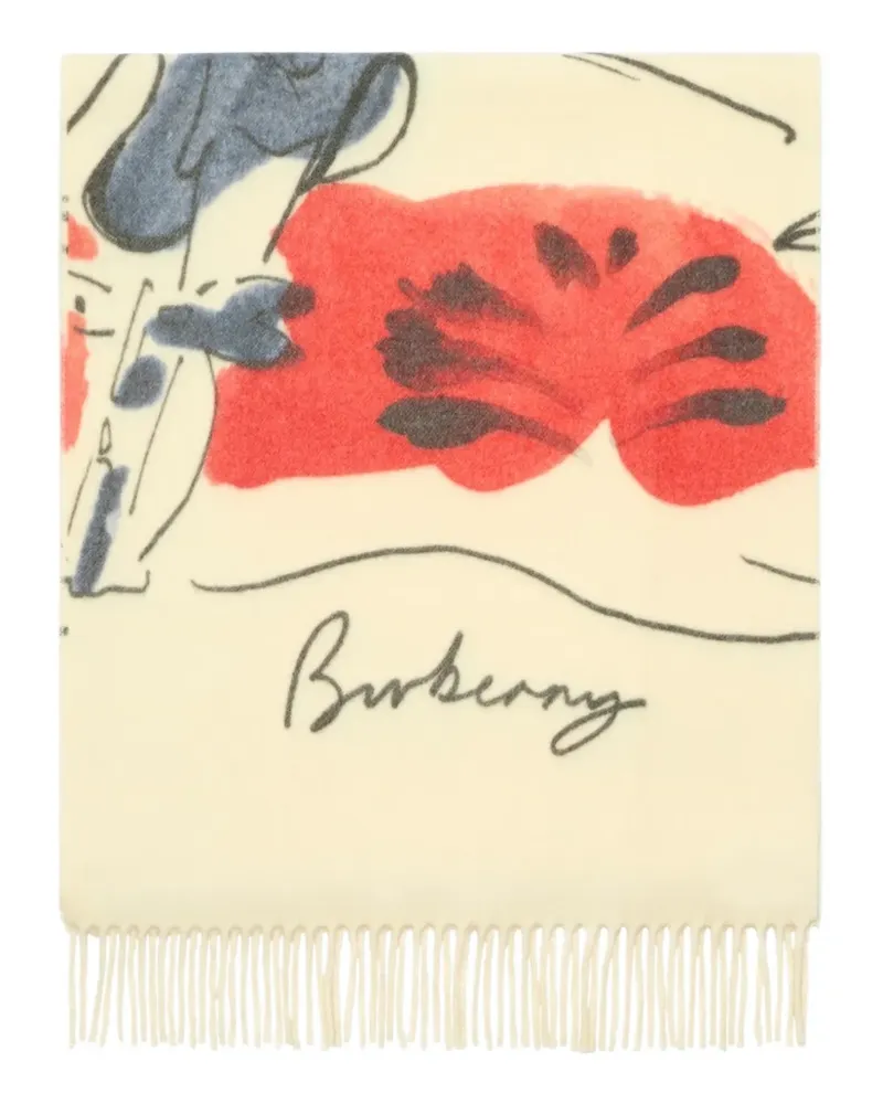 Burberry Schal mit Ritteremblem - Nude Nude