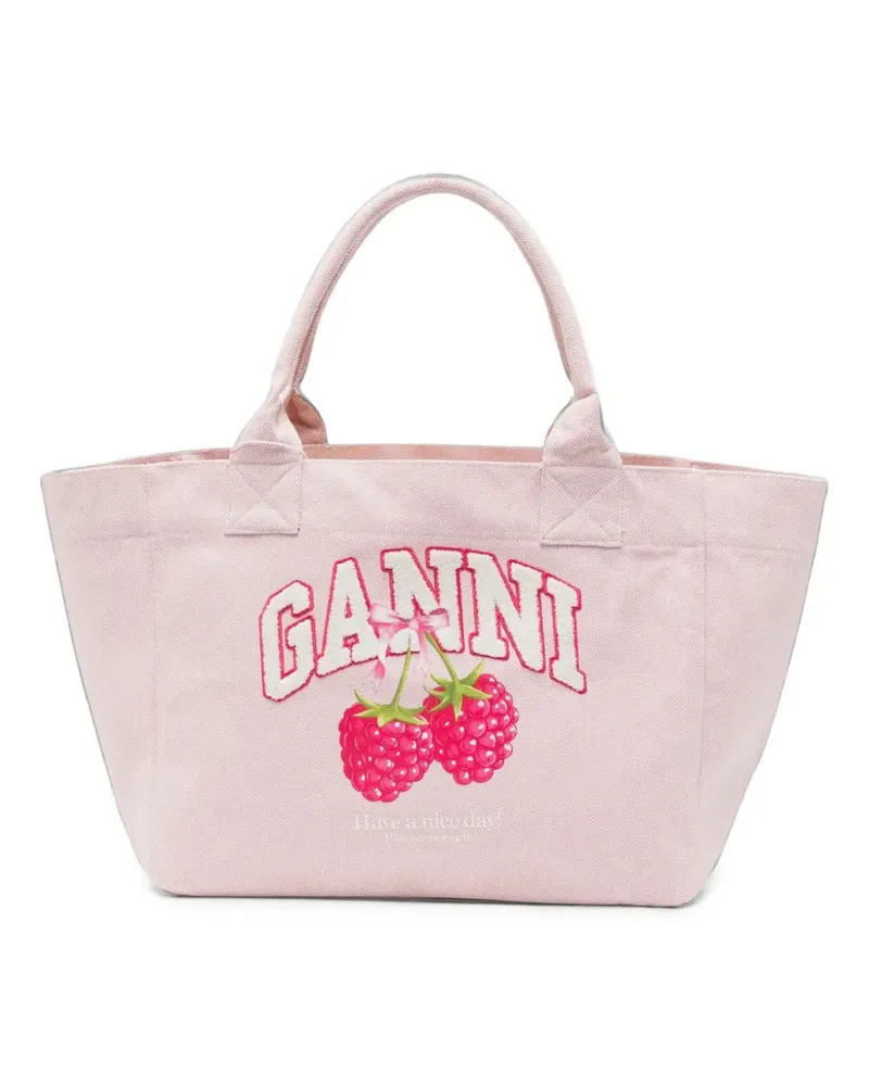 Ganni Kleiner Tote Bag in Pink - Rosa Rosa