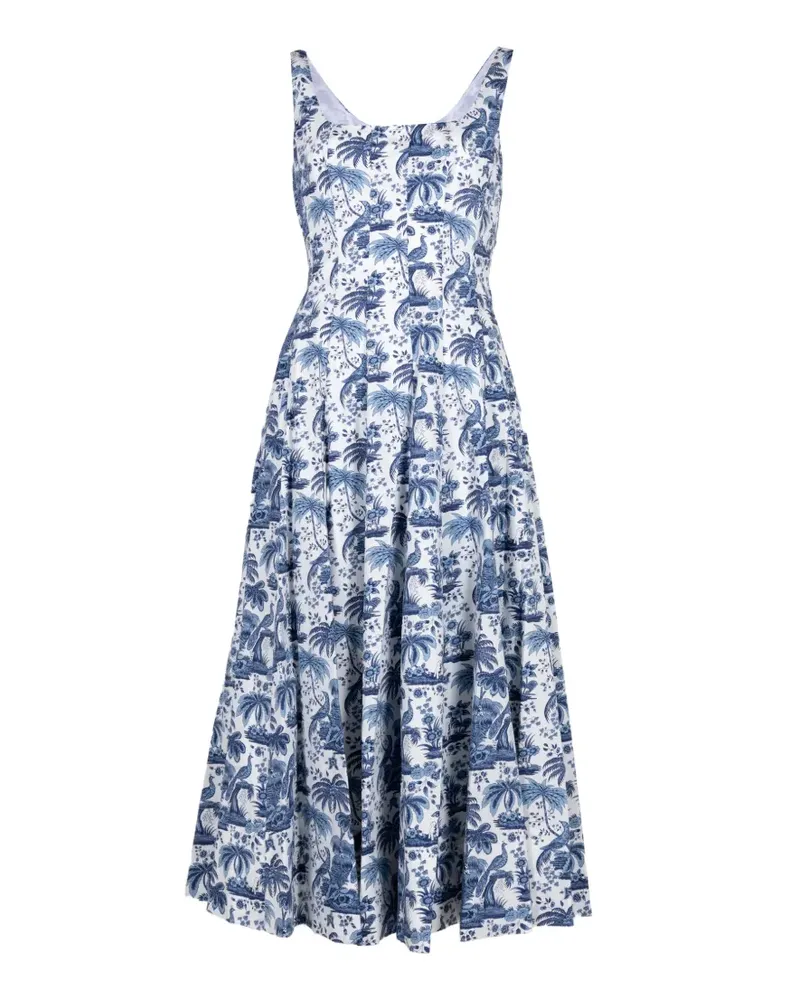 STAUD Wells midi dress - Blau Blau