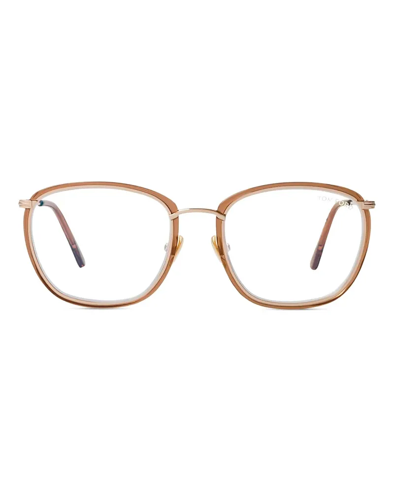 Tom Ford Brille mit geometrischem Gestell - Braun Braun