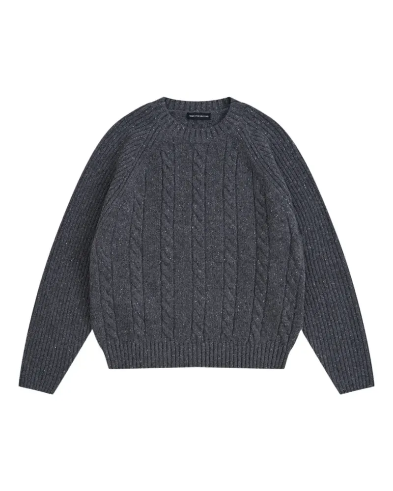 Gosha Rubchinskiy cable-knit flecked sweater - Grau Grau