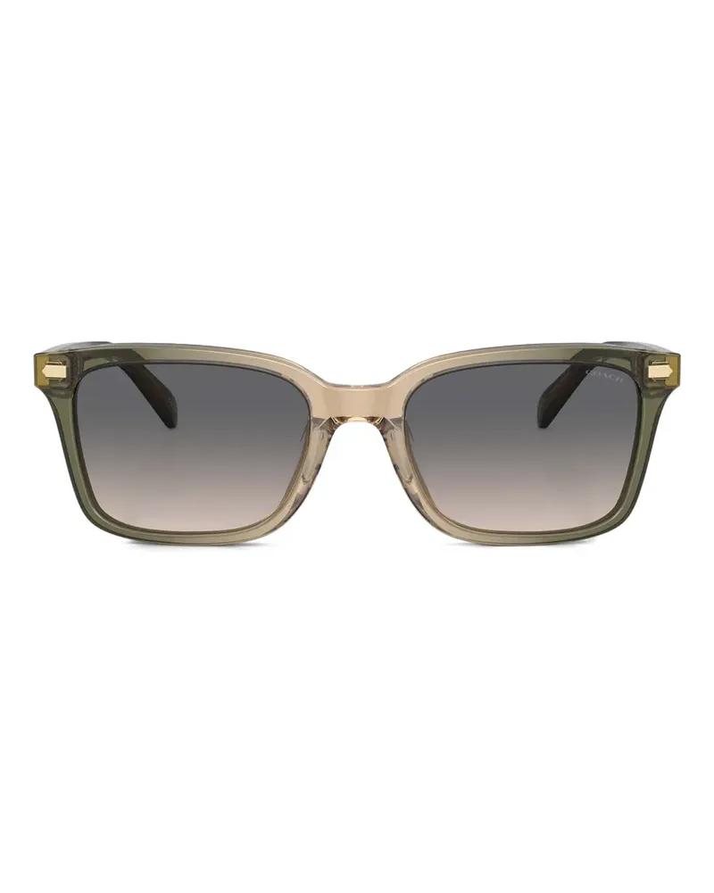Coach gradient-lens rectangle-frame sunglasses - Grün Grün