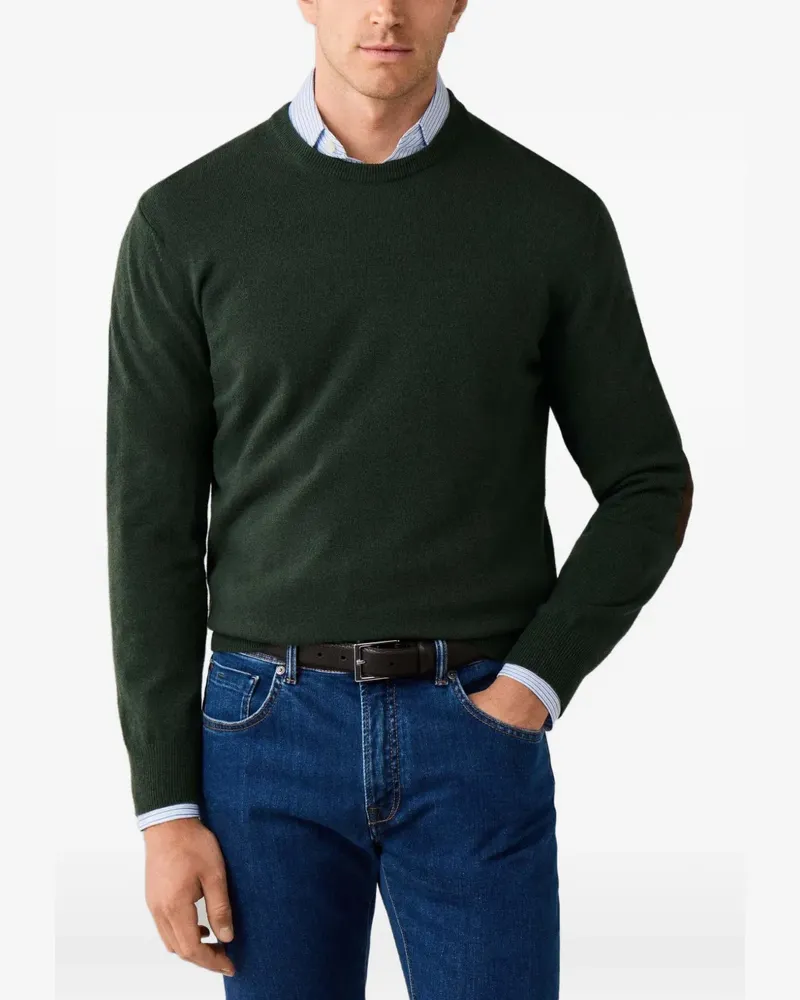 Hackett Rundhals-Pullover mit Patch-Detail - Grün Grün
