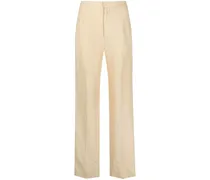 Leinenhose mit geradem Bein - Nude