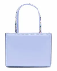 Amina Muaddi Gilda Mini-Tasche mit Kristallen Blau