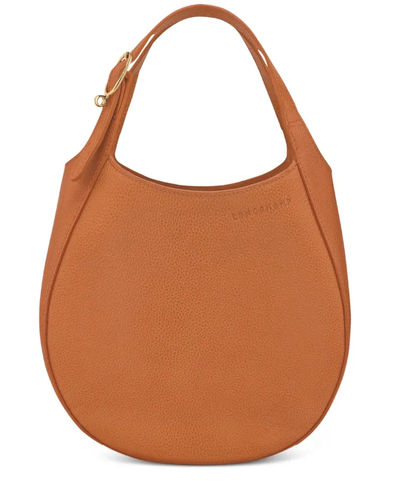 Longchamp Le Foulonné S Tote Bag aus strukturiertem Leder - Orange Orange